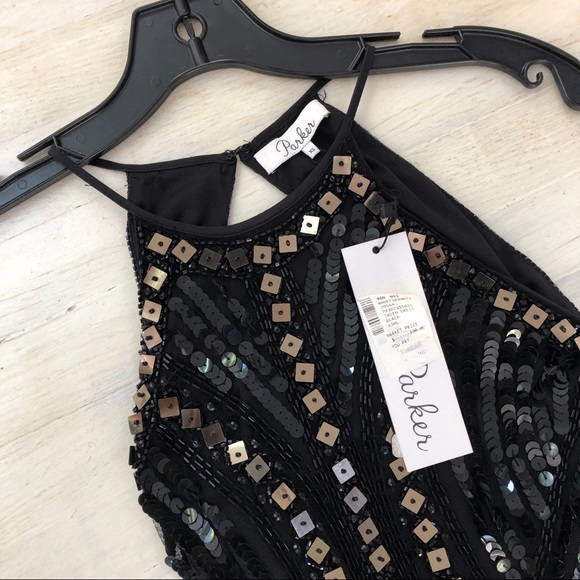 Parker Black Sequin Dress XS 🆕 - Picture 4 of 8